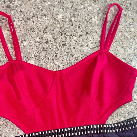 Urban Outfitters - Silence & Noise RED-NAVY Cut Out & Asymmetrical Dress l S🖤 - Picture 3 of 10